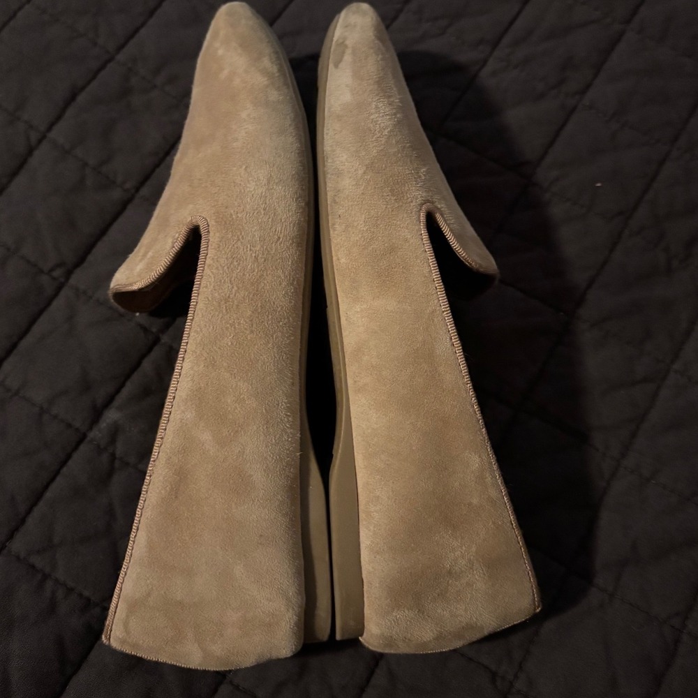 Birdies The Starling Tan‎ Suede Smoking Loafers Flats Womens 6.5 Sand Round Toe - Picture 5 of 7